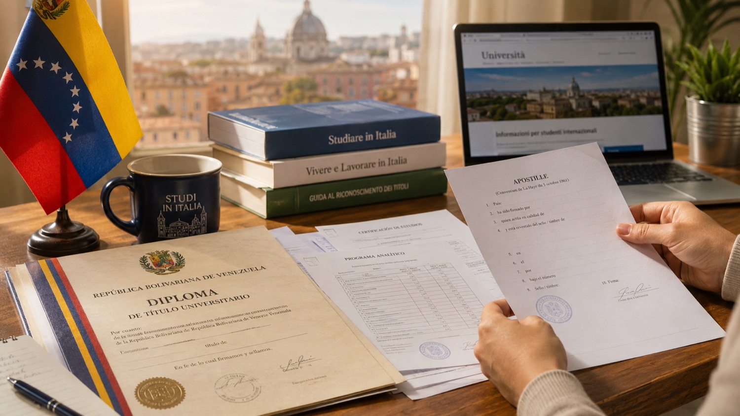 Apostilla de Venezuela Título universitario venezolano apostillado para Italia